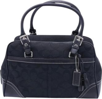 Coach Pre-owned Handbags, female, Black, Size: ONE SIZE Pre-owned Canvas Handbag