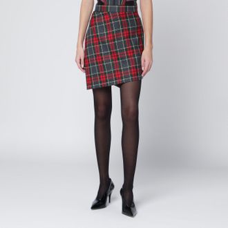 Vivienne Westwood Mini gonna con motivo tartan in lana