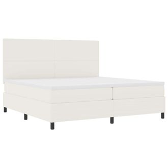 vidaXL Cama Tipo Box Spring Crema Y 200 X 200 Cm Tela De Pana Vidaxl
