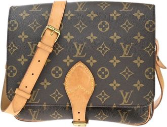 Louis Vuitton Cartouchiere Monogram Canvas Brown Canvas Handbag (Pre-Owned)