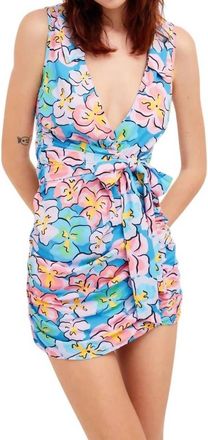 For Love & Lemons Yasmin Mini Dress In Blue