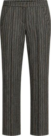 iBlues Jersey Jacquard Stretch Broek - Dames - Straight fit broeken - Bruin - L - Leer - Broeken