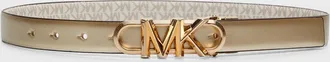 Michael Kors Metallic MK Reversible Leather Belt