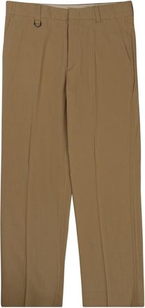Paolo Pecora Classic Straight-Leg Beige Trousers with Timeless Design
