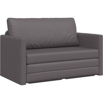 vidaXL Sof&aacute; Cama Gris 124 X 71 X 78 Cm Cuero Artificial Vidaxl