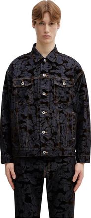 A Bathing Ape Camo Flocked Denim Jacket - Heren - Spijkerjassen - Blauw - L - Denim - Jassen