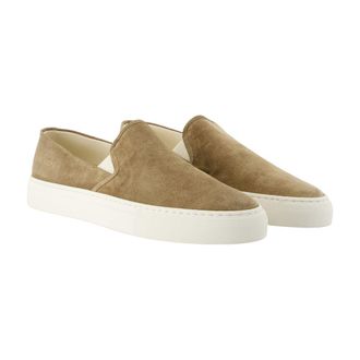 Common Projects Mens Calfskin Slip-On Sneakers Beige