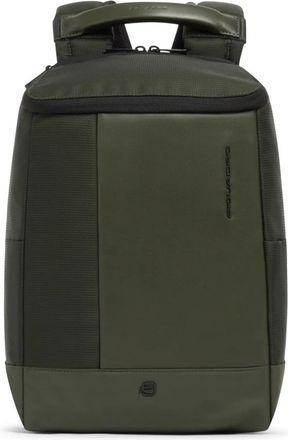 Piquadro Reis Laptoprugzak 13-3 met RFID-bescherming - Heren - Rugzakken - Groen - ONE Size - Leer - Tassen