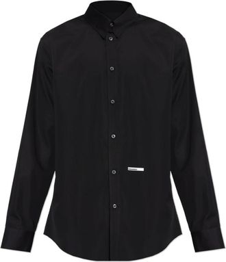 Dsquared2 Heren, Overhemden, Zwart, Maat: S Katoen