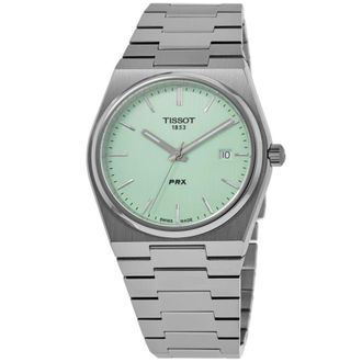 Tissot PRX Quartz Light Green Dial Steel Mens Watch T137.410.11.091.01
