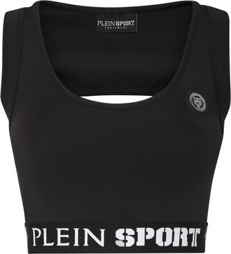 Plein Sport Tops, Dames, Zwart, L, Polyester, Tank Top