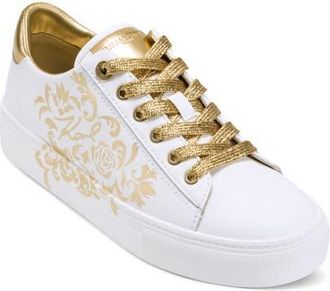 Karl Lagerfeld Cate Rococo Sneaker in Bright White/Gold at Nordstrom, Size 5.5
