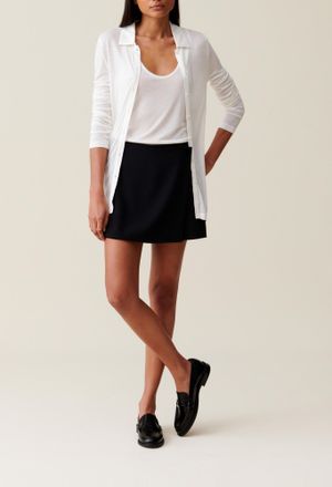 Claudie Pierlot Jupe-short portefeuille boutonn&eacute;e