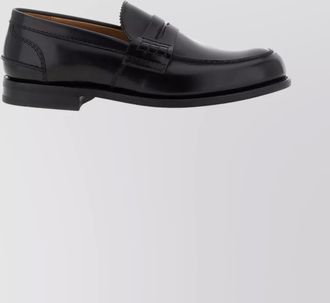 Churchs round toe penny strap loafers with stitching