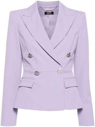 Liu Jo double-breasted twill blazer - Purple