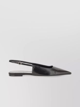 Aeyde fedora buckle flat leather pointed toe