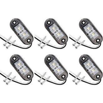 OEM Set Di 6 Luci Di Posizione Laterali A Led Universali Per Auto, Rimorchi, Camper, Roulotte, Biciclette E Motociclette