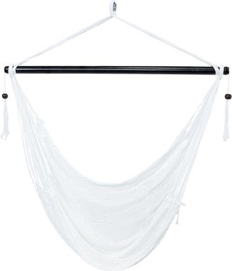 Sunnydaze Caribbean Style Extra Large Hanging Rope Hammock Chair Swing