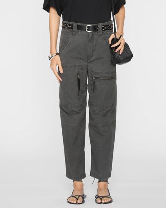 Isabel Marant Kelyane High-Rise Pants In Faded Black
