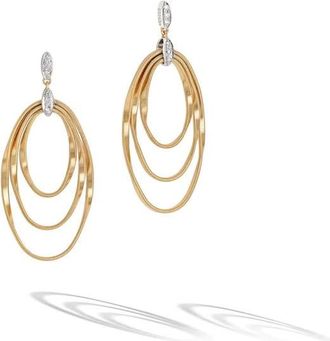 Marco Bicego Marrakech Onde Collection 18K Yellow Gold and Diamond Concentric Earring - OG373 B YW M5