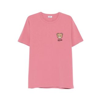 Moschino T-Shirts, male, Pink, Size: 2XL Teddy T-shirt