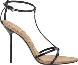 PARIS TEXAS Black Lidia Leather Heels