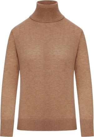 Max Mara KNIT TURTLENECK SWEATER WITH PATCHES ON THE ELBOWS - Smaxmara - Woman