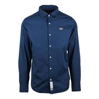 La Martina Casual Shirts - Heren - Casual Overhemden - Blauw - S - Katoen - Overhemden