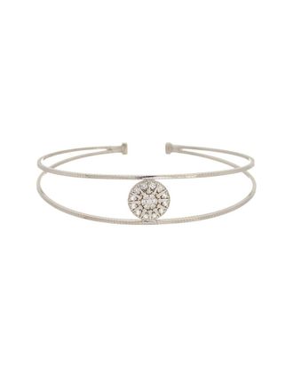 Meshmerise 18K Plated 0.15 Ct. Tw. Diamond Bangle Bracelet