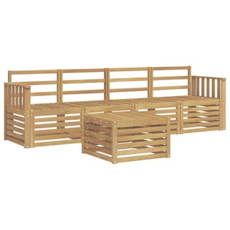 vidaXL Conjunto De Sof&aacute;s De Exterior 5 Pcs Blanco Vidaxl