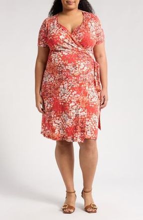Renee C Jersey Wrap Dress in Rust at Nordstrom Rack, Size 2X