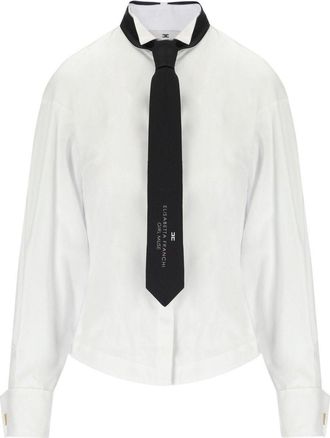 Elisabetta Franchi CAMICIA BIANCA CON CRAVATTA ELISABETTA FRANCHI