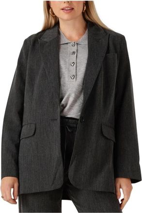 Co'Couture Susie Blazer - Dames - Blazers - Zwart - XL - Leer - Jassen