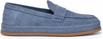 Hogan Suede Moccasin - Dames - Loafers - Blauw - 38 EU - Leer - Schoenen