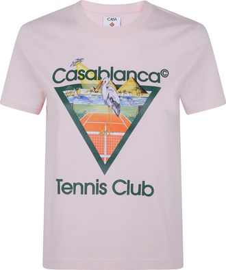 Casablanca T-Shirt Fitted Tennis Club Triangle
