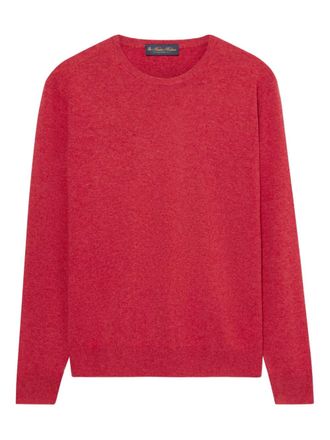 Brooks Brothers Maglione girocollo in cashmere - Rosso