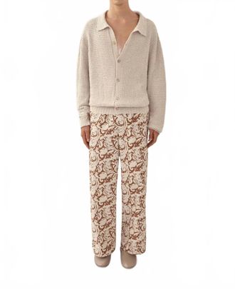 Commas Textured Knit Cardigan In Off White