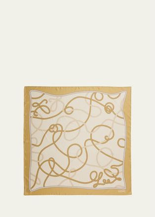 Loewe Double L Anagram Silk Scarf