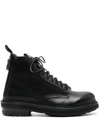Buttero Cargo leather boots - Black