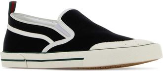 Gucci Mens Black Canvas Slip Ons Blackgwgwgwgwvr T Cotton Sneaker