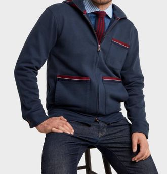 Upstate Stock Cricket Hoodie In Navy