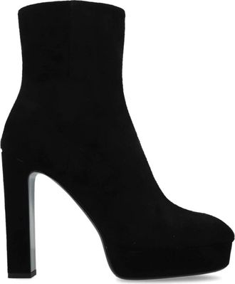 Jimmy Choo London Marene Platform Laarzen - Dames - Laarzen met Hak - Zwart - 40 EU - Leer - Schoenen