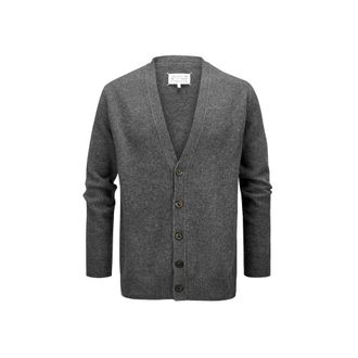 Maison Margiela Gray Wool Mens Cardigan
