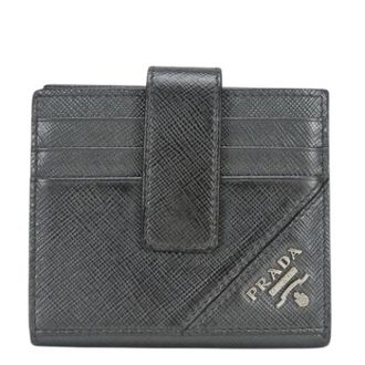 Prada Pre-owned Wallets, male, Black, Size: ONE SIZE Pre-owned Saffiano Bifold Wallet