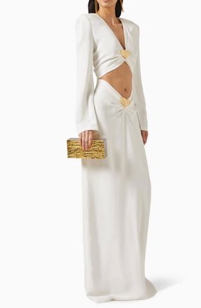 Rowen Rose Maxi Dress With Sun Jewels Size S