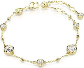 Swarovski Imber Bracelet with White Crystals, Gold-Tone Plating