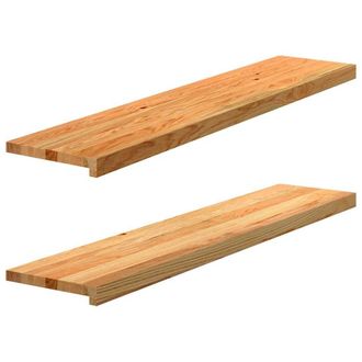 Berkfield Home Window Sills 2 pcs&not;Light Brown 120x25x2 cm Solid Wood Oak | Size: Medium