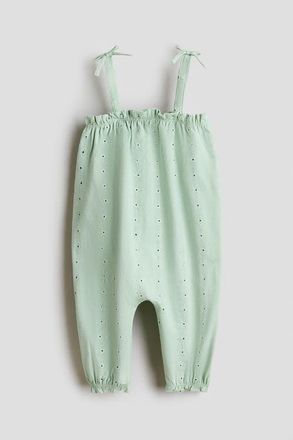 H&M Cotton Romper Suit in Light Green at Nordstrom, Size 12M