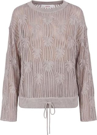 Jucca Truien & Vesten, Dames, Grijs, L, Katoen, Round-neck Truien
