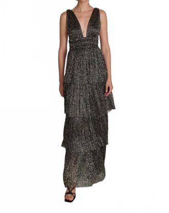 Sabina Mus&aacute;yev Alpha Maxi Dress In Black / Gold